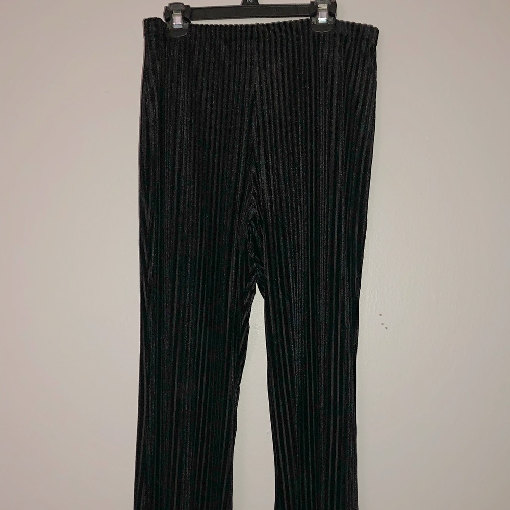 Velvet stripes pants